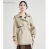 Raphenny Women's Classic Double-breasted Trench Coat