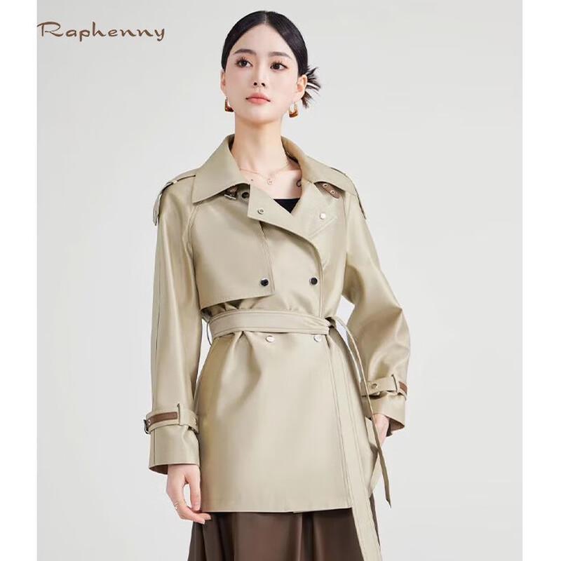 Raphenny Women's Classic Double-breasted Trench Coat
