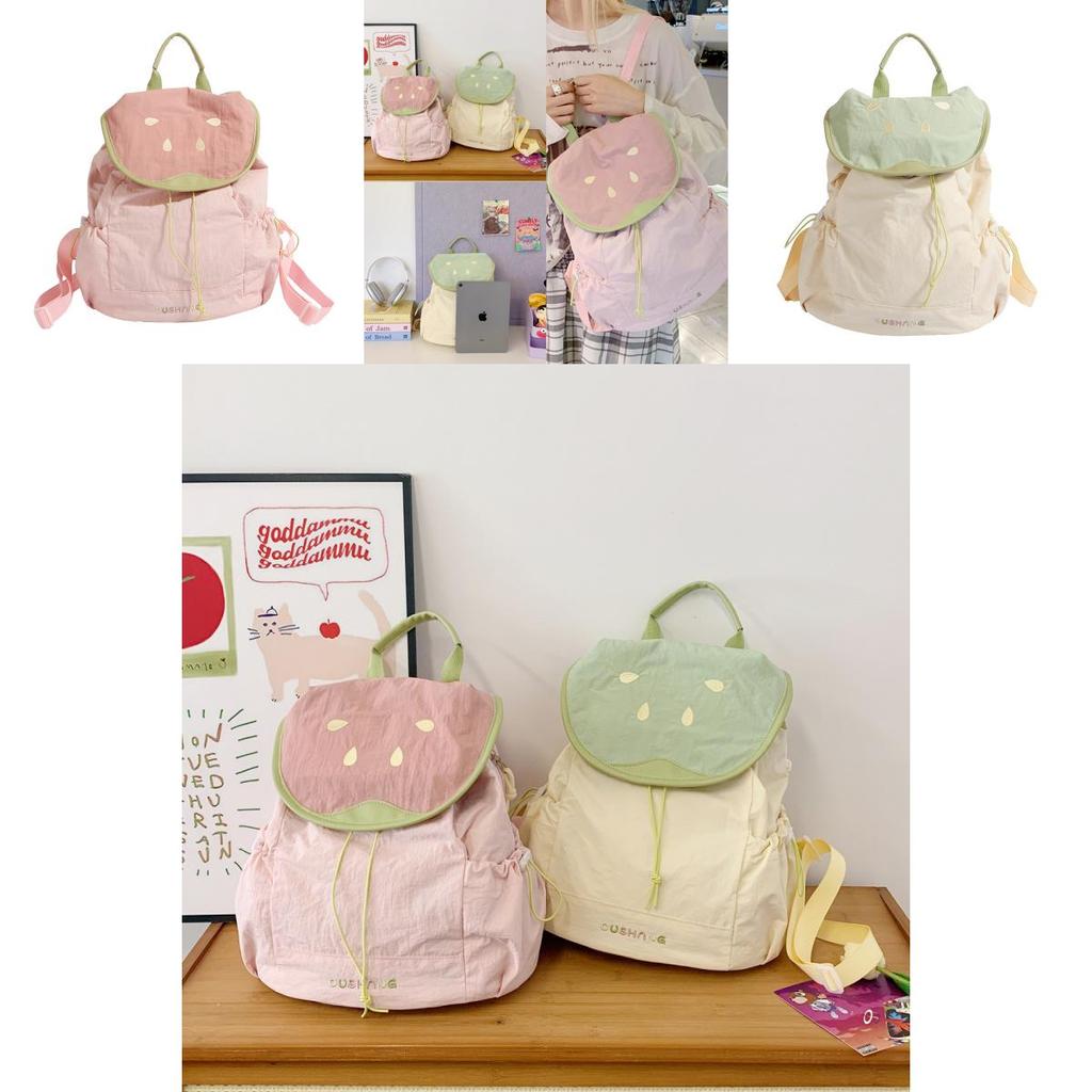 Nylon Casual Student Backpack With Breathable Design For Daily Use