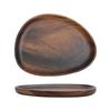Zhi Shi Irregular Walnut Wood 3-Compartment Serving Plate