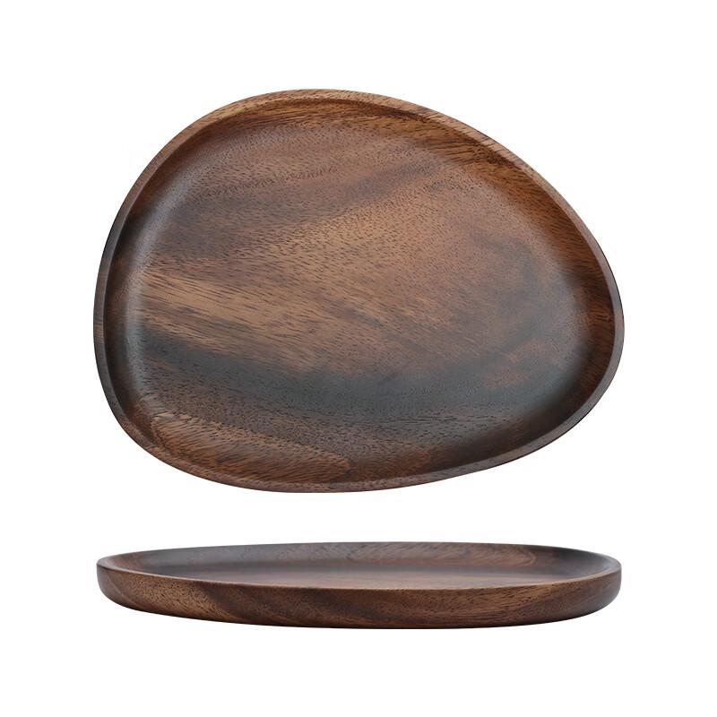 Zhi Shi Irregular Walnut Wood 3-Compartment Serving Plate