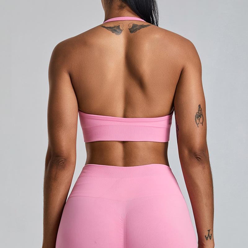 New Seamless Sports Bra For Women With External Neck, Yoga Vest, Beautiful Back, Yoga Suit, Quick Drying Fitness Top
