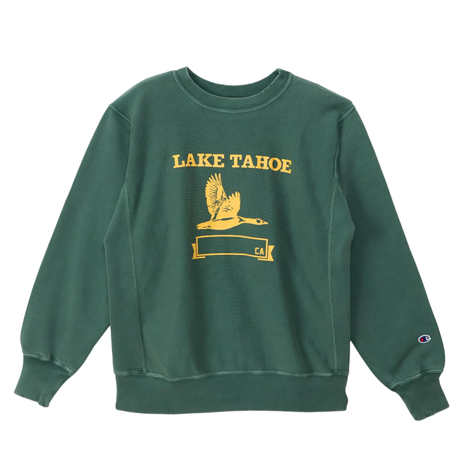 

Sweatshirt Long Sleeve Cotton 10oz Fleece Graphic Print Reverse Crew Neck Sweatshirt Casual Moss Green L [Champion] 100% Weave(R) Men s C3-Z013