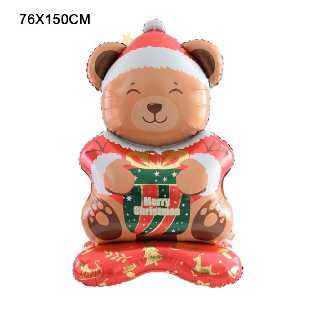 Aluminiumfolie Julfolieballong Festrekvisita DIY Stor Uppblåsbar Ballong Leksak för Barn Storlek Stor Julgransballong