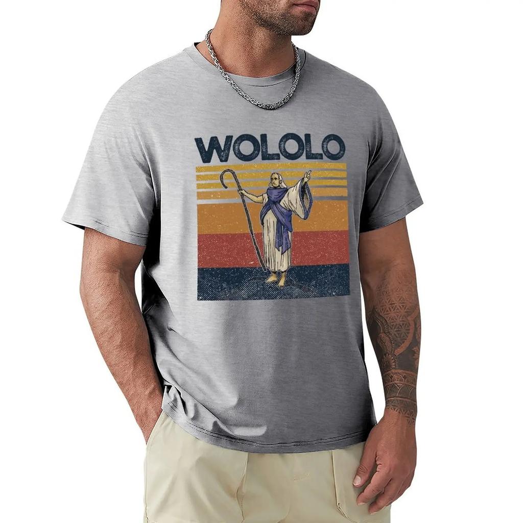Best Wololo Age of Empires II Vintage T Shirts Cartoon Graphic TShirts Cool Short Sleeve Clothing Streetwear T-Shirts Tee Tops