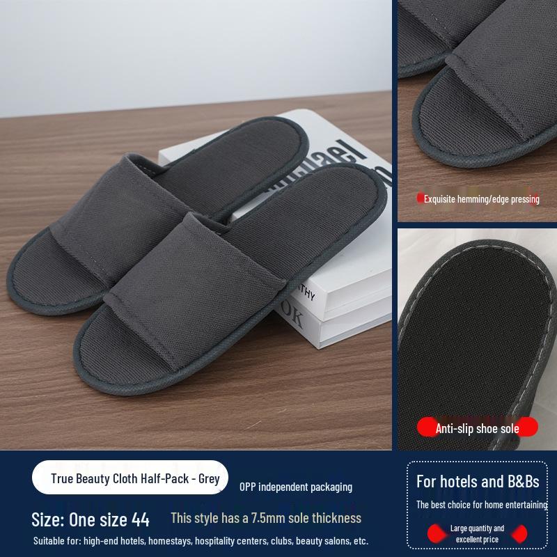 Washable Anti-Slip Winter Fleece Slippers for Guests