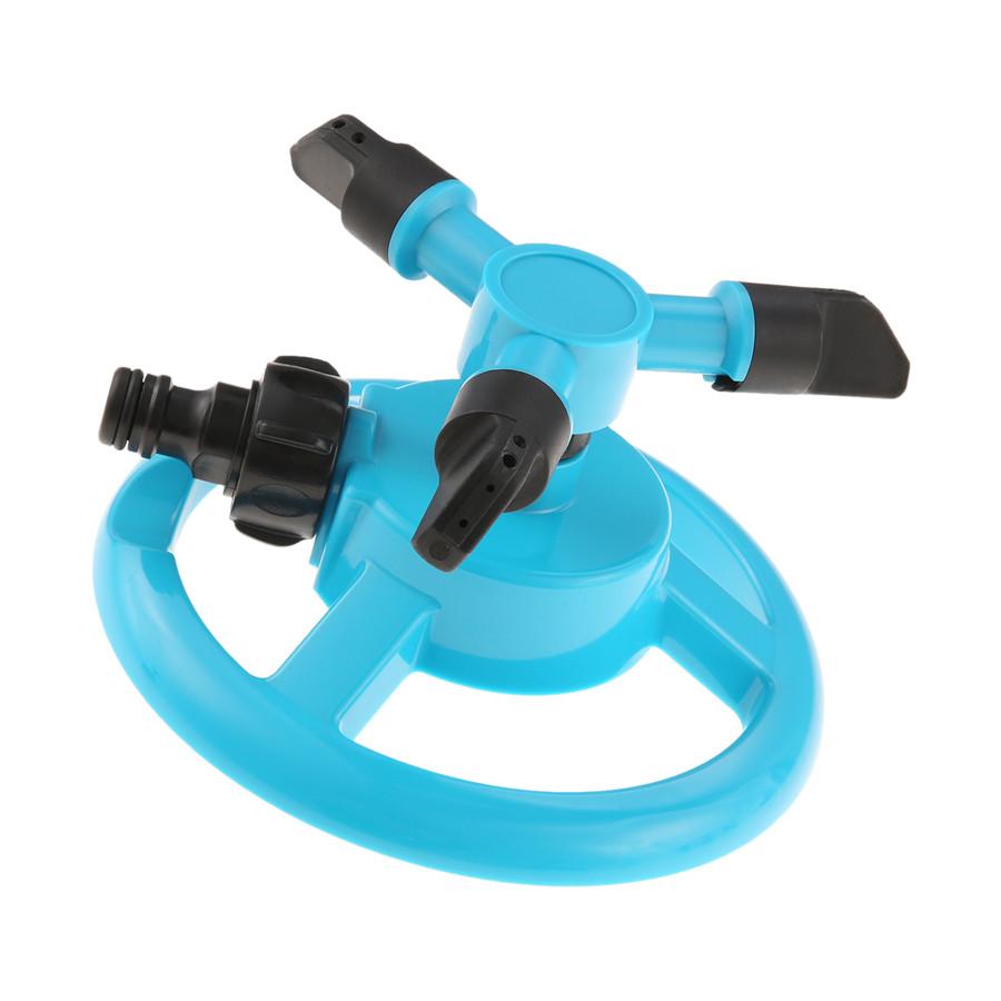 Outdoor 360-Degree Rotating Automatic Sprinkler Garden Irritation 3-arms Nozzles Quick Coupling Watering Cooling System Plastic