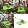 Turtles Fishing on Bamboos Raft Statue Weather Resistant Resins Miniature Animal Ornament For Garden Pond Decoration