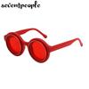 Punk Round Sunglasses Men  Luxury Brand Design Steampunk Sun Glasses For Male Summer New Fashion Small Frame Shades Eyewear
