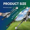 Retractable Golf Swing Trainer, Telescopic Practice Club with Click Feedback, Right-Handed Ergonomic Grip & Arm Band, Grip/Posture Correction