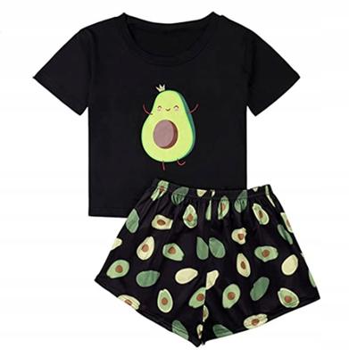 Women's Pajamas Valentine's Day Gift For A Girl Two-Piece Avocado M