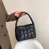 Women's Bag  Square Handbag Embroidered Cotton-padded Solid Color Tote Bag