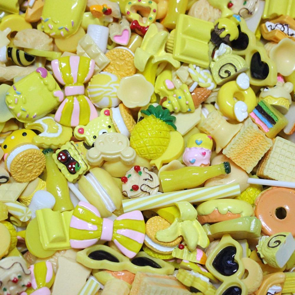 

50 шт. имитация смолы конфеты сахар шоколадный торт плоские бусины для DIY ювелирные изделия скрапбукинг украшения