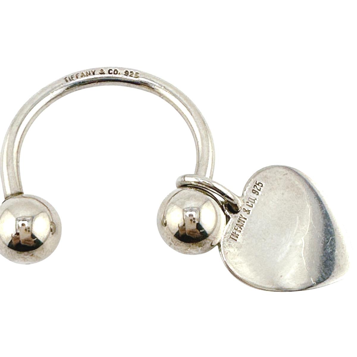 

TIFFANY&Co. Screwball Keyring Round tags key ring Silver925 Silver Women Used