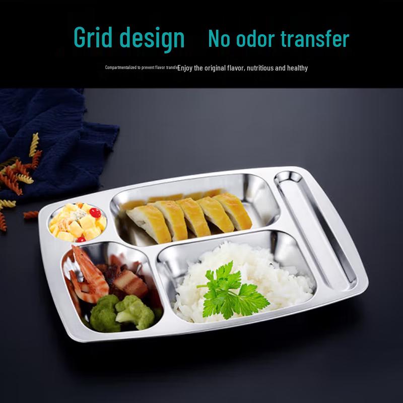 SIFAR Stainless Steel 5-Compartment Lunch Tray