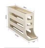 Eggs Holder for Fridge,4 Tiers Auto Rolling Fridge Egg Organizer,Space-Saving Egg Dispenser Holder,Holds 30 Eggs,Kitchen