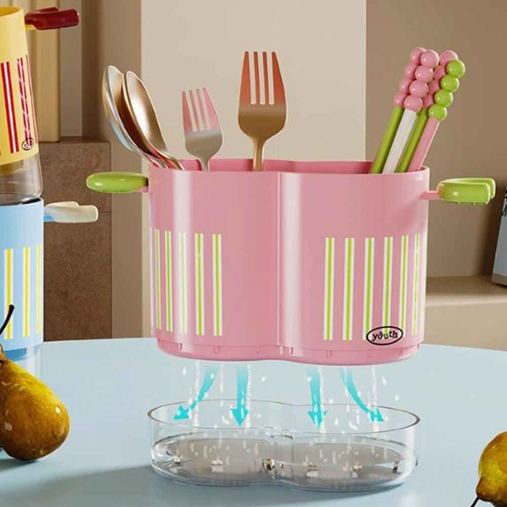 Odnímatelný úložný box na hůlky Plastový odkapávač na nádobí pro domácnost
