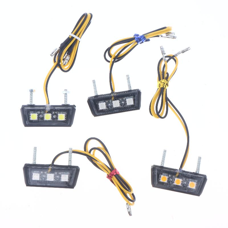 12V LED Light Waterproof Motorcycle License Light Motorcycle License Plate Rear Tail Light Motorcycle License Plate Holder Light