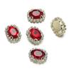 10pcs/lot 18*14MM 4-hole Sewing Rhinestone Flatback Oval Buttons for Clothing Wedding Sewing Diy Jewelry Making Accessories