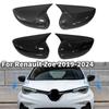 For Renault Zoe -2024 Clio Captur 2017-2018 Car Rearview Side Mirror Cover Wing Cap Exterior Door Shell Trim ABS Accessories