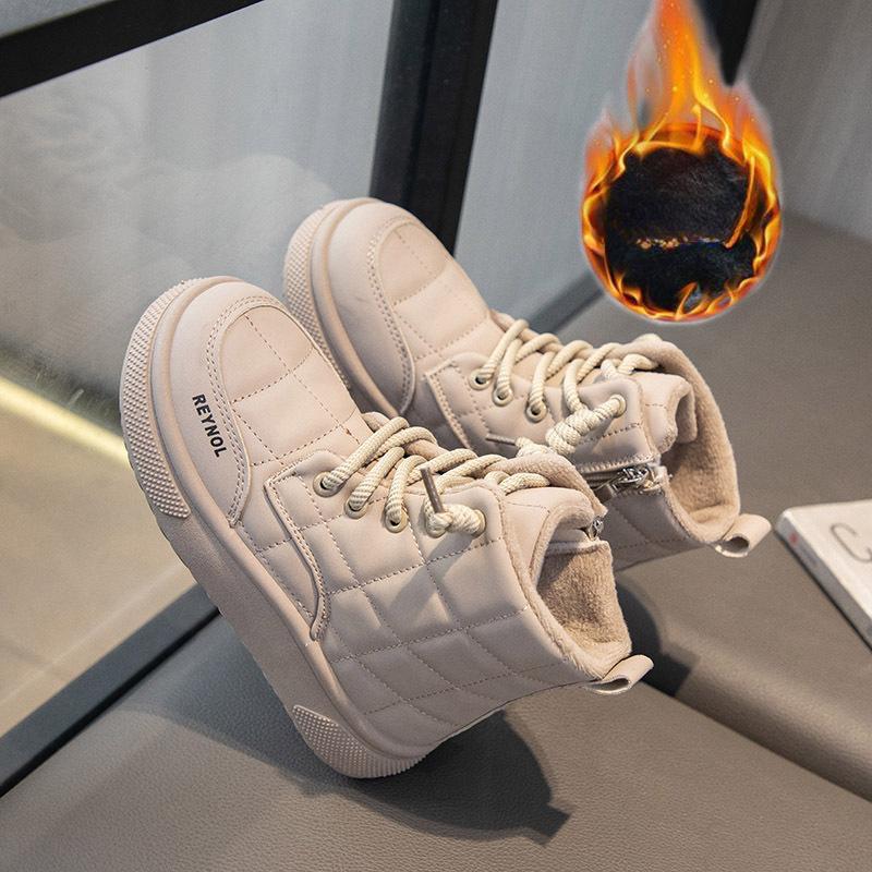 

Детские хлопковые туфли. Бархатные высокие спортивные туфли для мальчиков. Новая повседневная обувь на мягкой подошве для осени и зимы. Двухслойные хлопковые туфли для девочек. 38