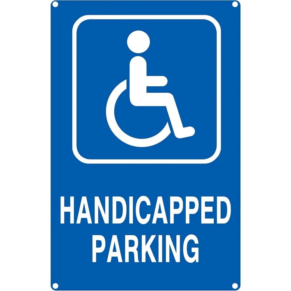 

ParkMaster UV-Protected Handicapped Parking Aluminum Sign - Heavy-Duty Build - Ideal for Commercial & Residential Use 20x30cm（7.8x11.8inch）