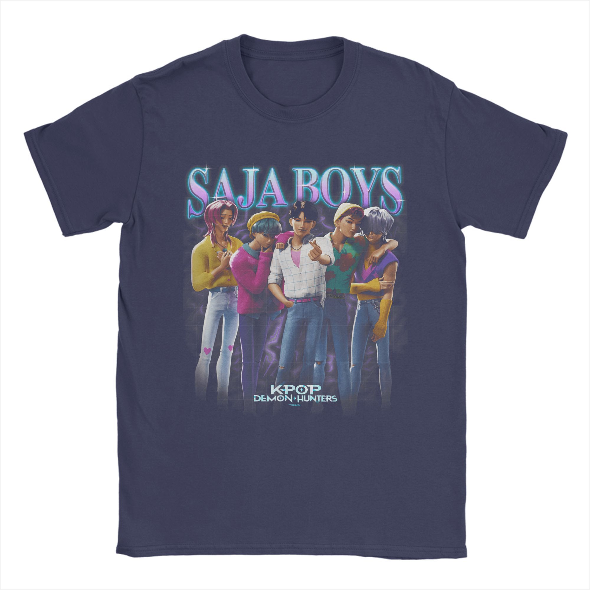 

Saja Boys Movie K pop Demon Hunters T-Shirt Beach Fashion T-Shirts Adult Cotton O Neck Oversized Clothing Streetwear Tshirt 4XL