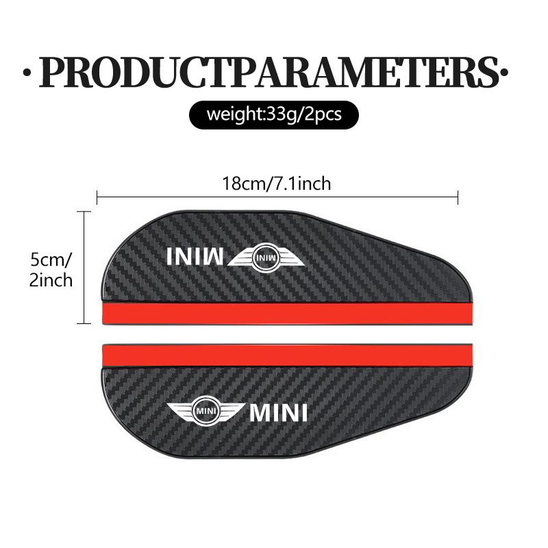 Car Rear View Mirror Rain Eyebrow Shield Sun Visor Protector For MINI Cooper R55 R56 R57 R58 R59 R60 R61 JOHN COOPER WORKS pwaxk99