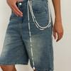 Vintage Perlenketten Brosche Hosenketten Metall Mehrschichtige Halskette Quasten Kette Pin Herren