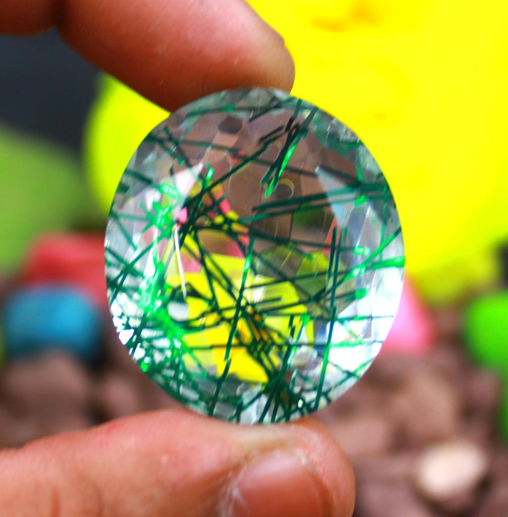 65-75 Carat Oval Shape Green Quartz Lab Created Amazing Quality Certified Brazil Gemstone SN382