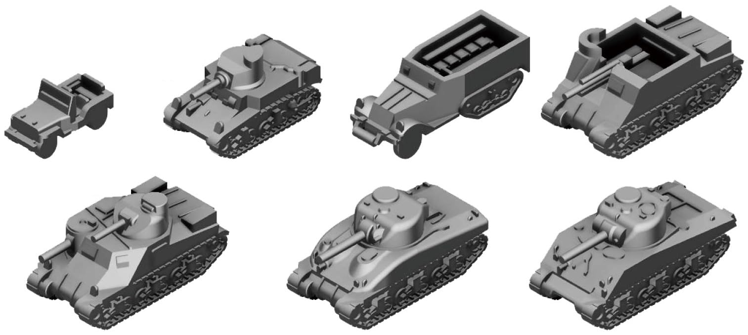 

Pit Road MI Series WWII American Military Vehicle Set White Metal Amphibious Vehicle Plastic Model Kit MI07SP 1/700 1 LVT-4 (2 Cars) (Combat Vehicle)