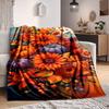 1pc Autumnal Bouquet Blanket, Lightweight Flannel Throw Blanket for Sofa, Bed, Travel, Camping, Living Room, Office, Couch023