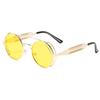 Retro Round Punk Sunglasses Men Women Classic Round Steampunk Sun Glasses Male Vintage Summer Driving Shades