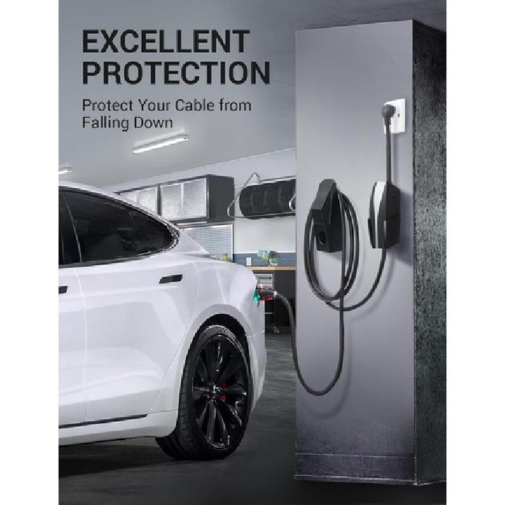 Charger Holder Wall Mount for Model Y/3/S/X, Charging Cable Organizer with Conne