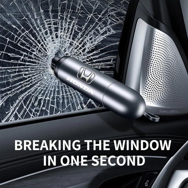2025 Car New Honda Car Broken Window Hammer Mergency Escape Tool Car Goods For Honda Civic Fit City Cry Accord CB500 Cb650r Forz