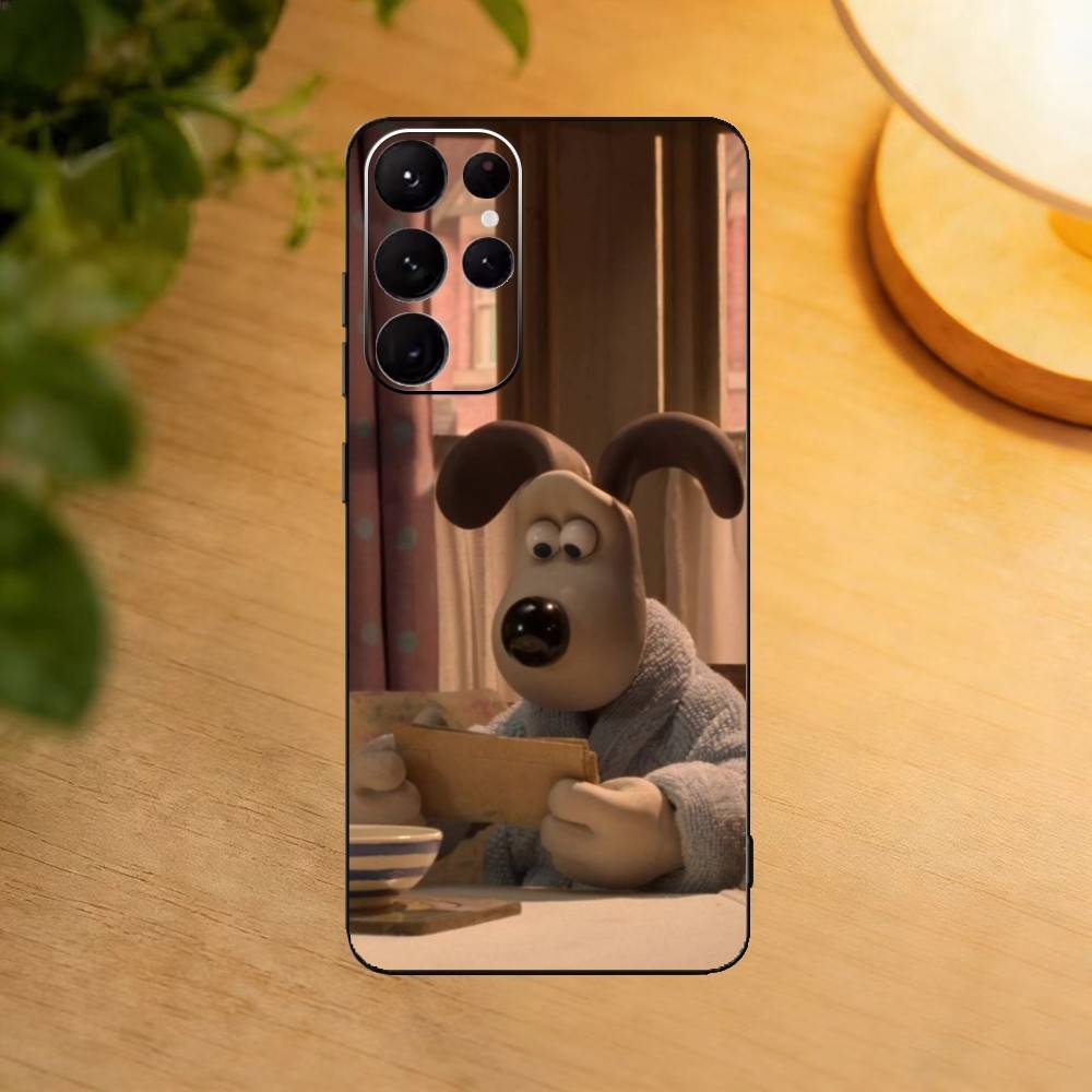 

Cartoon-Gromit phone Case For Samsung S25,24,21,22,23,30,Ultra,20,Plus,Fe,Lite,Note Soft Black Cover Samsung S21
