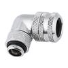 PC Water Cooling Two touch Fitting G1Celsius4 Thread 90 Degrees Elbow Connector for 14MM Tube Black