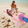 1pc Ms Rachel4 Beach Towel, Comfortable and Thick, and Swimming/Bath/Picnic/Camping Towel, Suitable for Seaside Beaches
