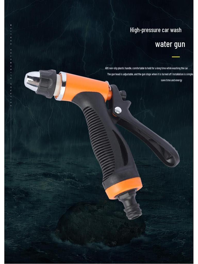 12V Portable Electric Car Washer with High-Pressure Water Gun