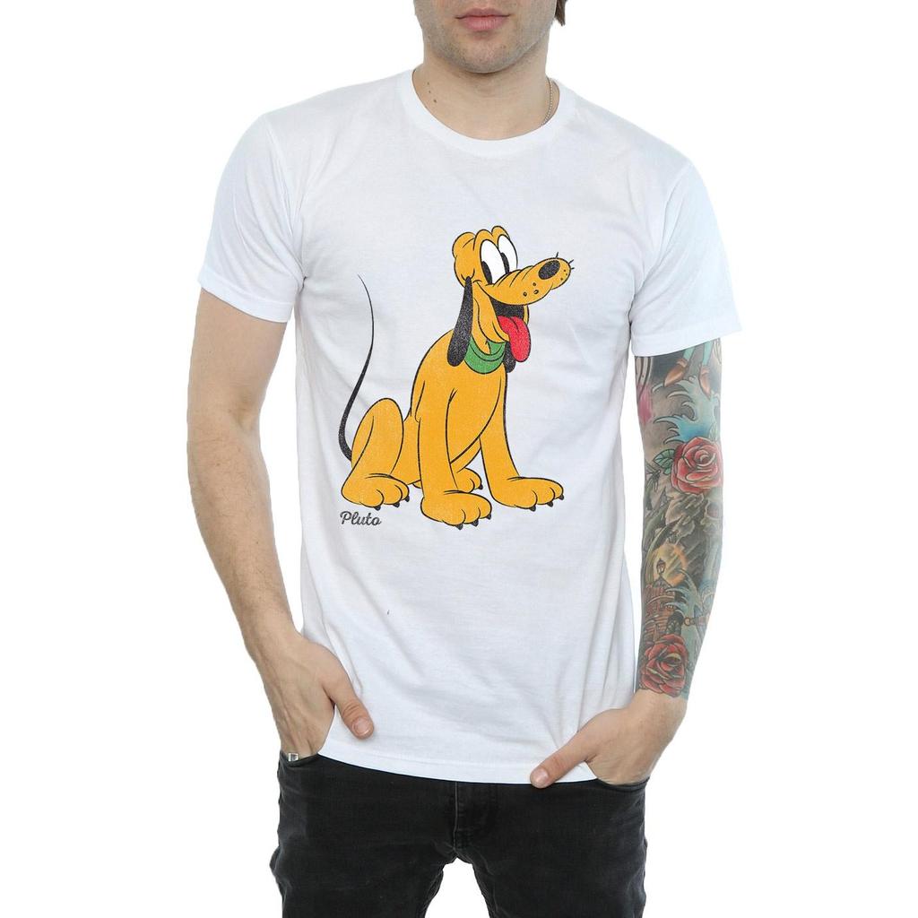 Disney Mens Classic Pluto Cotton T-Shirt