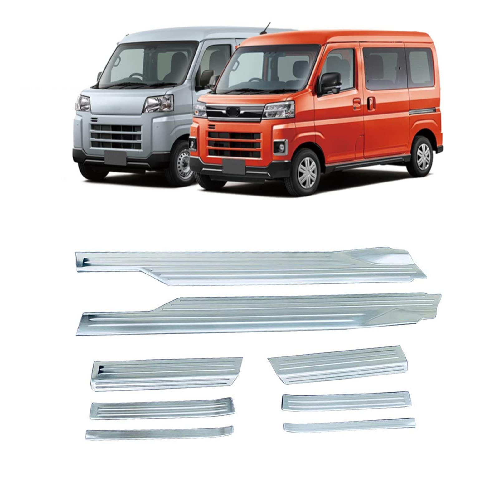 

Daihatsu Atrai S700V S710V Накладка на порог Боковая подножка Защитная накладка Отделка Стиль карбон Защита от царапин Защита от пятен Детали интерьера Комплект из 8 штук