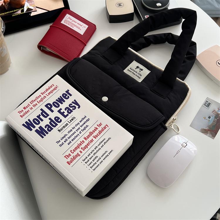 Korean Style Tablet Sleeve: Fits 11-12.9" iPad Pro & 14" Laptop, Single Shoulder & Handheld