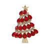 Full Rhinestones Rhinestone Brooch Enamel Christmas Crystal Pins Christmas Tree Brooch  Office