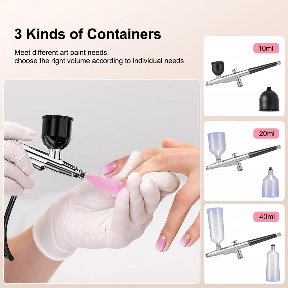 Airbrush with Compressor Paint Spray Gun Airbrush Painting Mini Spray Gun for Paint Modeling Crafts Airbrush Kit with Compressor