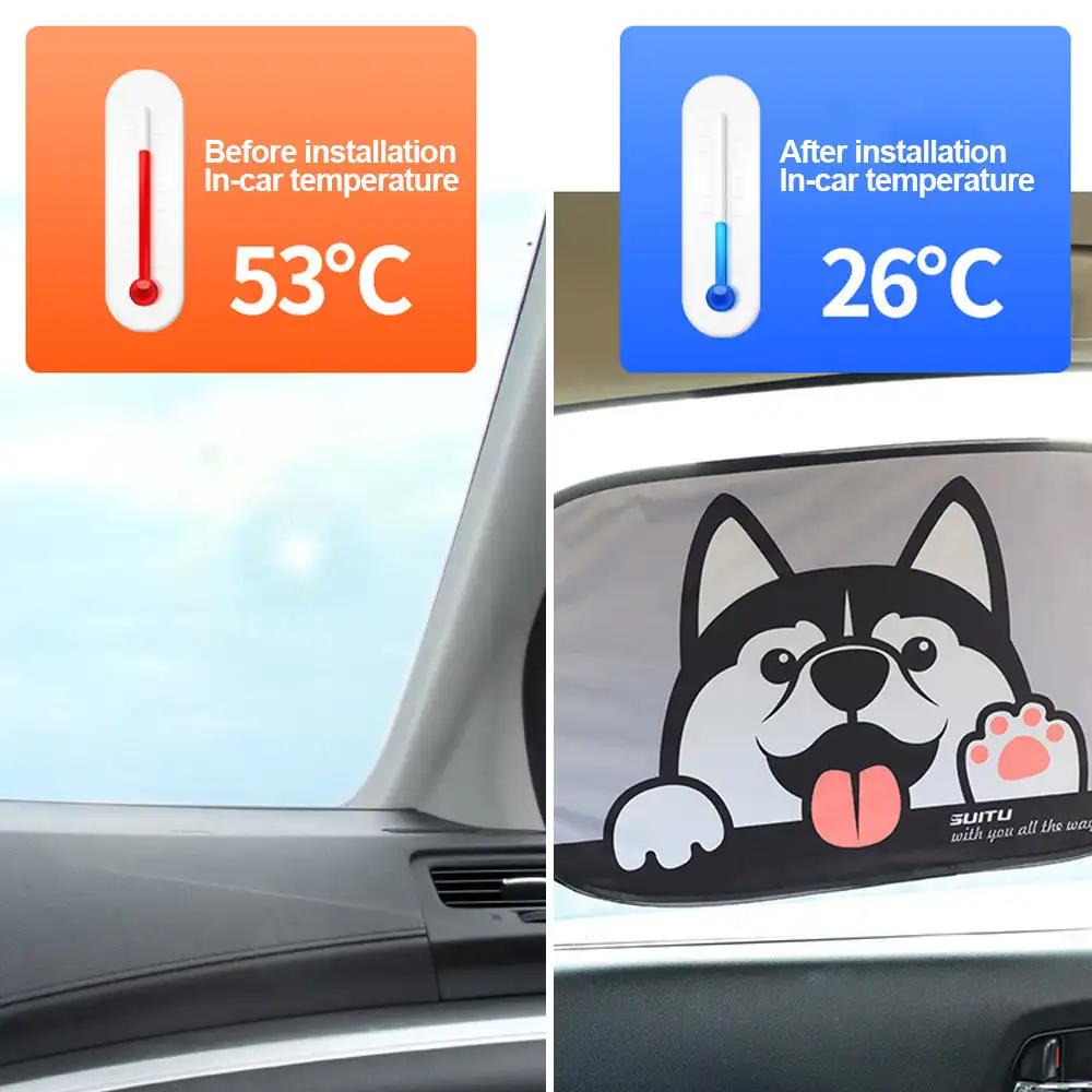 Cartoon Car Window Sun Shade Side Mesh Cover Curtain Sunshade Sun Visor For Car Trunk RV Travel Supply