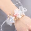 Elegancki wygodny w dotyku odporny na zużycie korsaż na nadgarstek bransoletka kwiatowa na ślub zaręczyny dla panny młodej druhny
