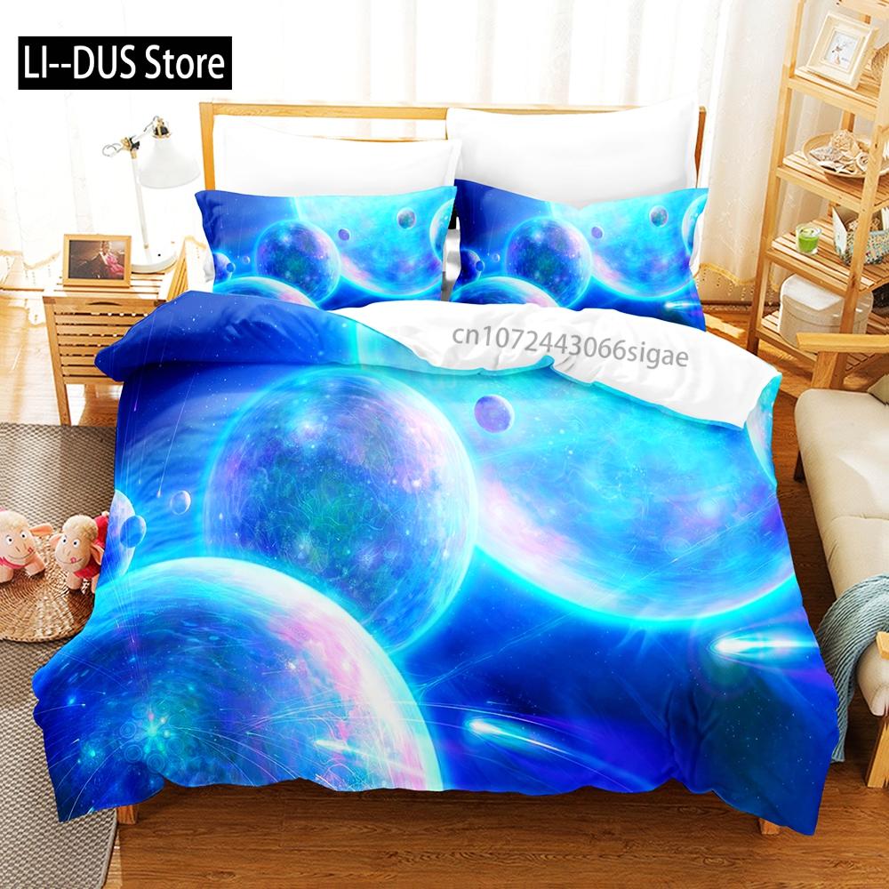 Comforter Universe Bedding Set Single Twin Full Queen King Size Starry Sky Bed Set Aldult Kid Bedroom S 3D Print 031