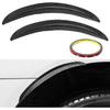 2PCS Wheel Tires Eyebrow Strip, 9.8" Carbon Fiber Car Wheel Arch Trim, Anti Collision Rubber Fender Flare Arch Lip Trim Strips, Universal Fender