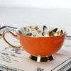 European Bone Cna Kávový šálek Barevný porcelán Butterfly Keramická sada šálků a podšálků na čaj Britský kancelářský šálek na pití Dárek
