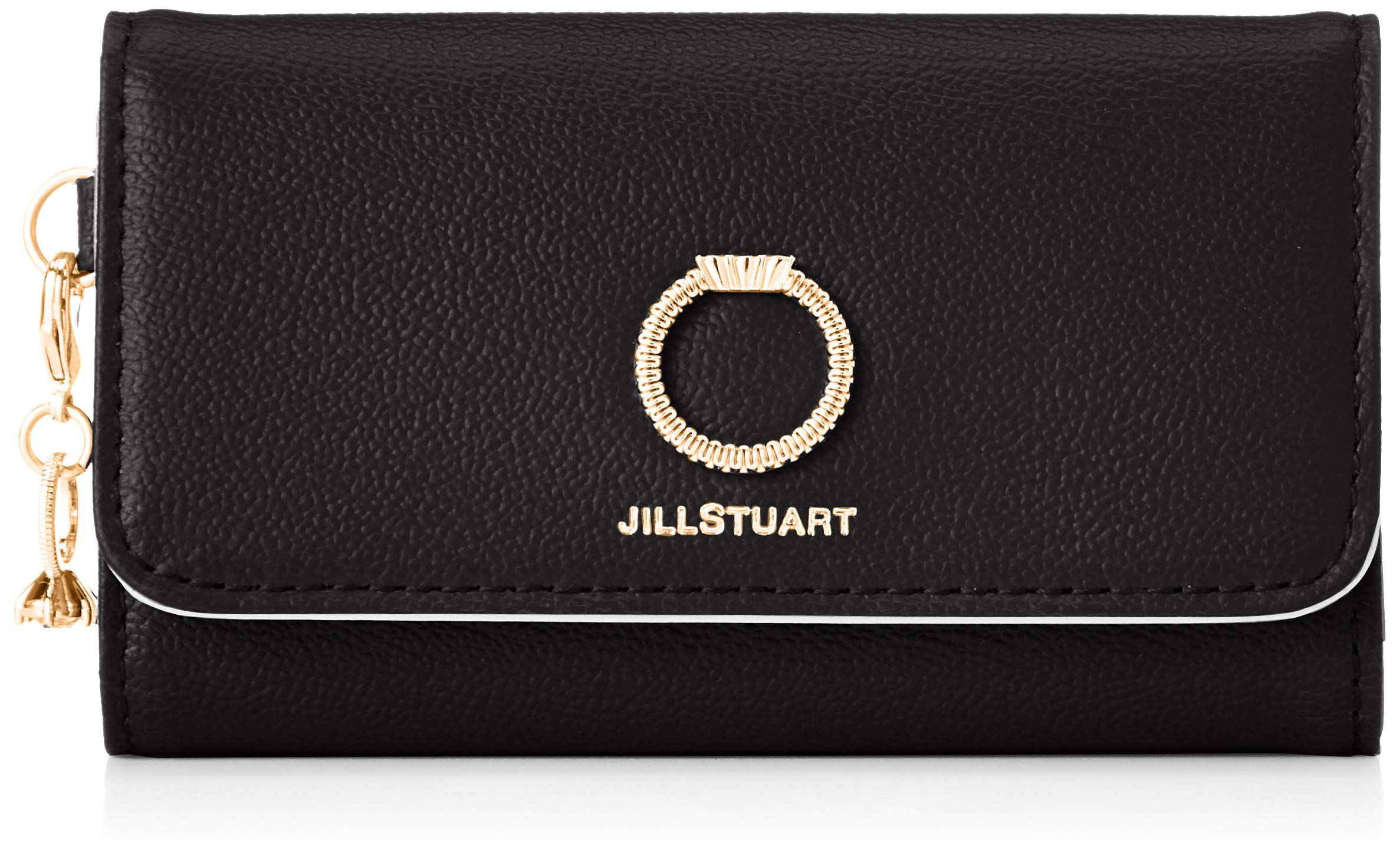 

Key Case Cowhide Embossed Leather 5 Hooks Smart Key Brooch Decoration with Diamond Ring Charm Stylish Adult Cute JSLW0DK1 Black [Jill Stuart] чорний